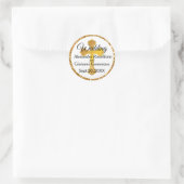 Gold Cross Wedding Seal Sticker (Tas)