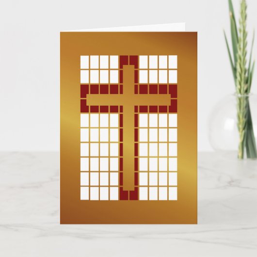 Gold Cross-Wenskaart Feestdagen Kaart (Voorkant)