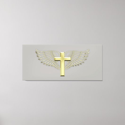 Gold Cross Wing Canvas Afdruk (Voorkant)