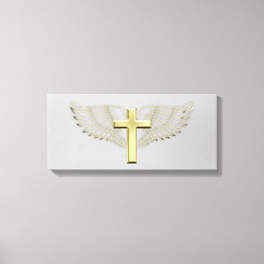 Gold Cross Wing Canvas Afdruk (Voorkant)