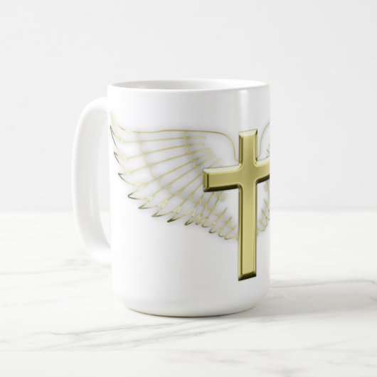 Gold Cross Wing Koffiemok (Voorkant links)