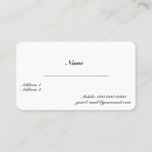 Gold Cross Wing Visitekaartje (Achterkant)