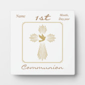 "Gold Cross with Dove" Eerste communityplaque Fotoplaat (Voorkant)