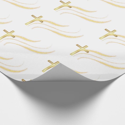 Gold Cross-Wrapping Paper Cadeaupapier (Hoek)