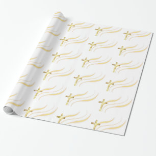 Gold Cross-Wrapping Paper Cadeaupapier