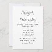 Gold Crossed Pistols Blue Birthday Party Invitat Kaart (Achterkant)