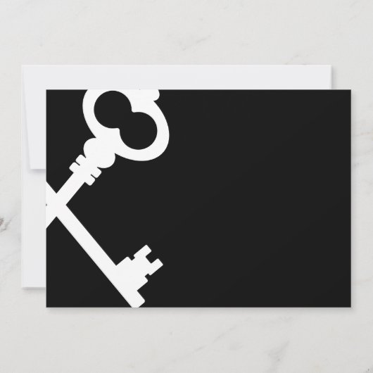 Gold Crossed Skeleton Keys Kaart (Achterkant)