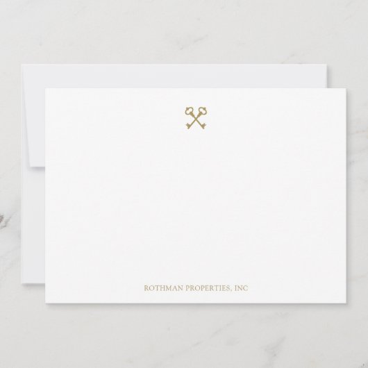 Gold Crossed Skeleton Keys Kaart (Voorkant)