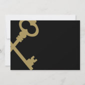 Gold Crossed Skeleton Keys Kaart (Achterkant)