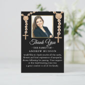 Gold Crosses Lijst Funeral Photo Hartelijk dank Bedankkaart (Staand voorkant)