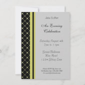 Gold Crosses op Black Custom Invitation Kaart (Achterkant)