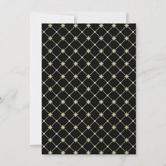 Gold Crosses op Black Custom Invitation Kaart (Voorkant)