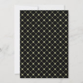 Gold Crosses op Black Elegant Custom Invitation Kaart (Voorkant)