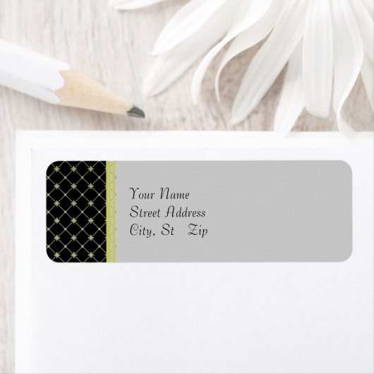 Gold Crosses Pattern Label Sjabloon (Insitu)