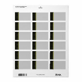 Gold Crosses Pattern Label Sjabloon (Full Sheet)