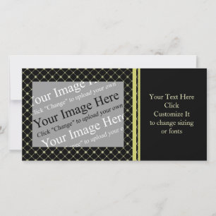 Gold Crosses Photo Card Sjabloon