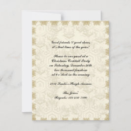 Gold Crosstitch Snowflake Kaart