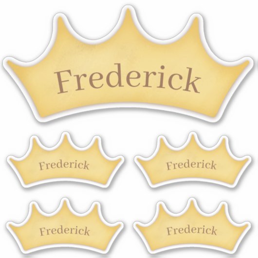 Gold Crown 5 Kinder labels en Baby labels met pers (Voorkant)