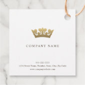 Gold Crown Bedankjes Labels (Achterkant)