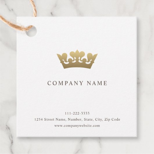 Gold Crown Bedankjes Labels (Voorkant)