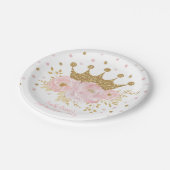 Gold Crown Blush Pink Royal Princess Papieren Bordje (Gekanteld)