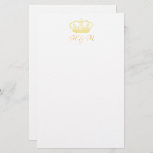 Gold Crown Briefpapier (Voorkant / Achterkant)