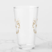 Gold Crown Crest - Gepersonaliseerd Glas (Links)