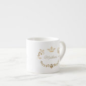 Gold Crown Crest Personalized Espresso Cup Espresso Kop (Voorkant rechts)