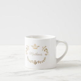 Gold Crown Crest Personalized Espresso Cup Espresso Kop