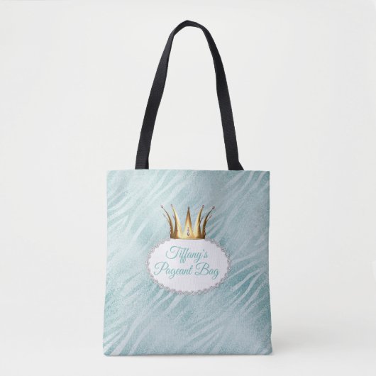Gold Crown Custom Pageant Canvas tas (Voorkant)