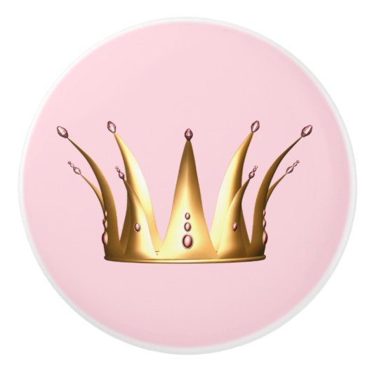 Gold Crown Drawer Pull Knop (Voorkant)