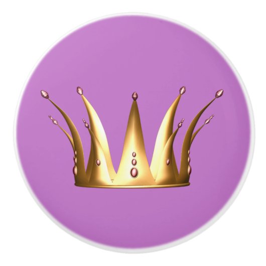 Gold Crown Drawer Pull Knop (Voorkant)