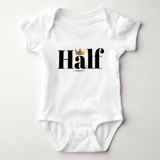 Gold Crown Half Birthday Romper (Voorkant)