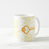 Gold Crown Heart Key Koffiemok (Voorkant rechts)