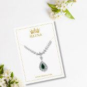 Gold Crown Ketting Display Kaart Plaatskaartje