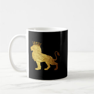 Gold Crown King Lion for Men-Cool Boys Lion Shirt Koffiemok