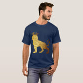Gold Crown King Lion voor MenCool Boy Lion T-shirt (Voorkant volledig)