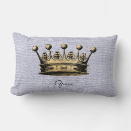  Gold Crown Lavender Custom Text Home Decor Kussen