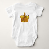 Gold Crown Little King Custom Name Baby Bodysuit (Achterkant)