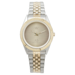 Gold Crown Metallic Watch Horloge