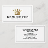 Gold Crown Modern Visitekaartje (Voorkant / Achterkant)