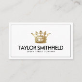 Gold Crown Modern Visitekaartje (Voorkant)