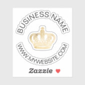 Gold Crown naam website bedrijf Sticker (Vel)