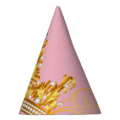 Gold Crown Party Pet-roze Feesthoedjes (Rechts)