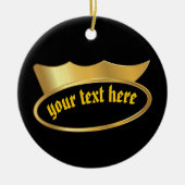 Gold crown Personalized Hanging Decor Ornament (Voorkant)