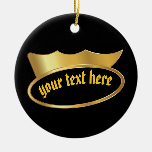 Gold crown Personalized Hanging Decor Ornament (Voorkant)