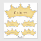 Gold Crown Pet & Barn Name plate Organization Labe Sticker (Vel)