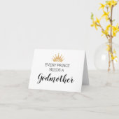 Gold Crown Prince heeft Godmoeder Baptisme-voorste Kaart (Gele Bloem)