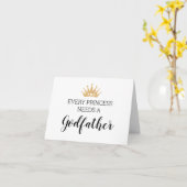 Gold Crown Princess heeft een godfather Baptisme n Kaart (Gele Bloem)