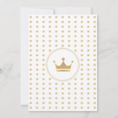 Gold Crown Princess Pink Floral 1e verjaardag Kaart (Achterkant)